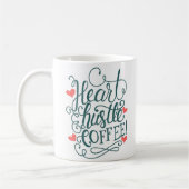 Hart, drukte, koffie koffiemok (Links)