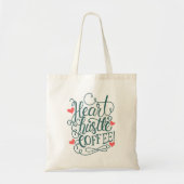 Hart, drukte, koffie tote bag (Voorkant)