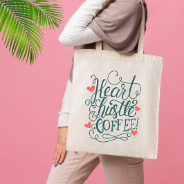 Hart, drukte, koffie tote bag