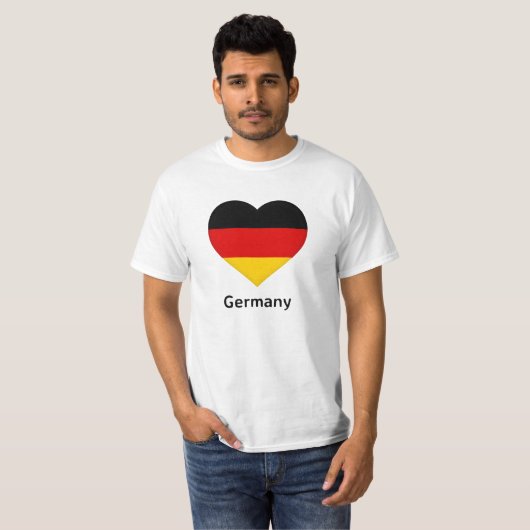 Hart - Duitse vlag T-shirt (Voorkant volledig)