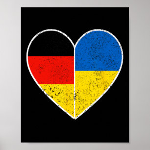 Hart Duitsland En Oekraine Solidariteit Vriendscha Poster