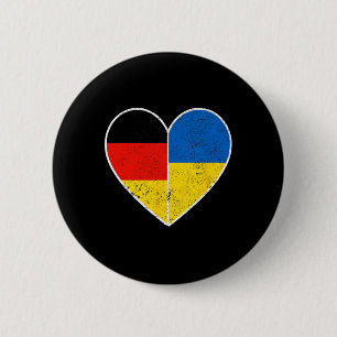 Hart Duitsland En Oekraine Solidariteit Vriendscha Ronde Button 5,7 Cm