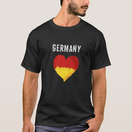  hart Duitsland Vlag Pride Fan T-shirt (Voorkant)