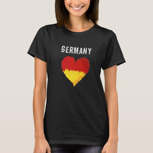 hart Duitsland Vlag Pride Fan T-shirt (Voorkant)
