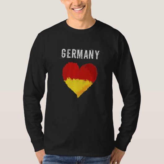 hart Duitsland Vlag Pride Fan T-shirt (Voorkant)