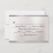 Hart, Duiven & Lint - Smaragd/Zilver RSVP Kaartje (Achterkant)