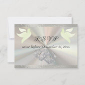 Hart, Duiven & Lint - Wit/Zilver RSVP Kaartje (Voorkant)