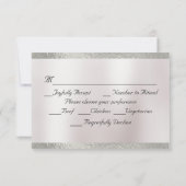 Hart, Duiven & Lint - Wit/Zilver RSVP Kaartje (Achterkant)