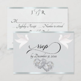 Hart, Duiven & Lint - Zilver Parel/Zilver RSVP Kaartje