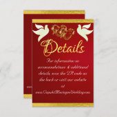 Hart & Duiven, QR-code - Crimson/Gold Informatiekaartje (Voorkant / Achterkant)