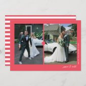 Hart Duo Rode Valentijnsdag Fotokaart Feestdagenkaart (Voorkant / Achterkant)