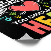 Hart Dyslexie Leraar Bewustzijn Dyslexie Onderwijs Poster (Hoek)