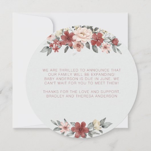 Hart Echografie Foto Zwangerschaps Aankondiging Ka (Achterkant)