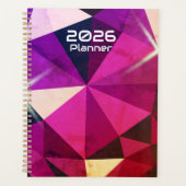 Hart edelsteen 2026 paarse planner (Voorkant)