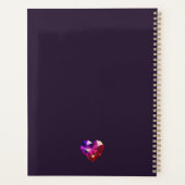 Hart edelsteen 2026 paarse planner (Achterkant)