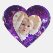 Hart edelstenen foto  sticker (Voorkant)