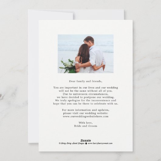 Hart EDITABLE KLOR laden de datumkaart terug Feestdagenkaart (Achterkant)