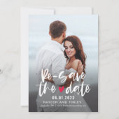 Hart EDITABLE KLOR laden de datumkaart terug Save The Date (Voorkant)