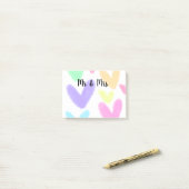 Hart eenvoudige minimale tekst stijl bruiloft Mijn Post-it® Notes (Op bureau)