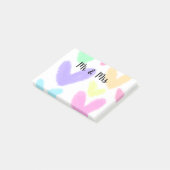 Hart eenvoudige minimale tekst stijl bruiloft Mijn Post-it® Notes (Schuin)