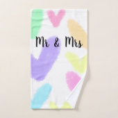 Hart eenvoudige tactische tactiek bruiloft Mr & mr Bad Handdoek (Handdoek)