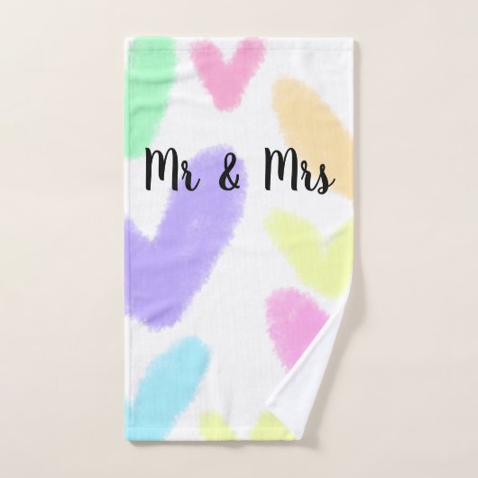 Hart eenvoudige tactische tactiek bruiloft Mr & mr Bad Handdoek (Handdoek)