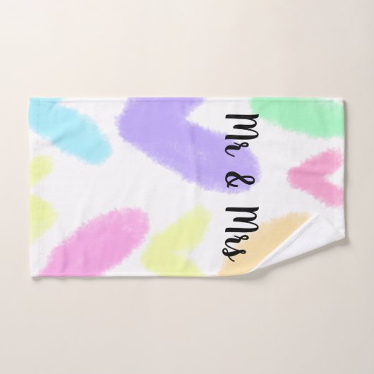 Hart eenvoudige tactische tactiek bruiloft Mr & mr Bad Handdoek (Handdoek)