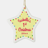 Hart Eerste Kerstcadeau voor eerste baby Keramisch Ornament (Rechts)