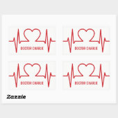 Hart EKG aangepaste naam & beroep stickers (Vel)