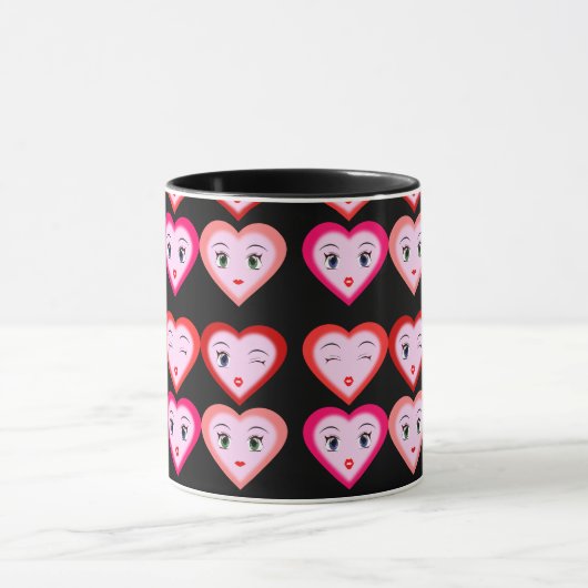 Hart Emoji Emoticons Mode Mok (Midden)