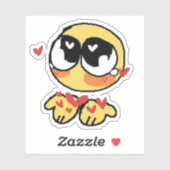 Hart emoji grappige reactie internet meme Sticker (Vel)