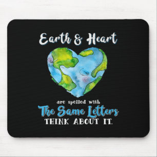 Hart en Aarddag Planeet Verjaardag Aarddag E Muismat