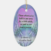 Hart en Angel Wings Memorial Keramisch Ornament (Rechts)