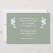 Hart en auto/gewoon huwelijksaankondiging kaart (Achterkant)