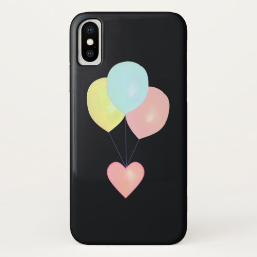 Hart en ballonnen Case-Mate iPhone case (Achterkant)
