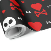 Hart en beenderen van de schedel cadeaupapier (Rol Hoek)