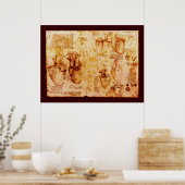 Hart en bloedvaten, bruin canvas poster (Keuken)