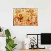 Hart en bloedvaten , bruin poster (Thuiskantoor)