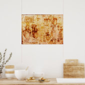 Hart en bloedvaten , bruin poster (Keuken)