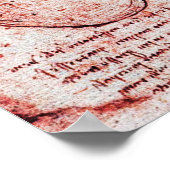 Hart en bloedvaten Leonardo Da Vinci,rood Poster (Hoek)