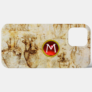 Hart en bloedvaten, perkamentmonogram Case-Mate iPhone case