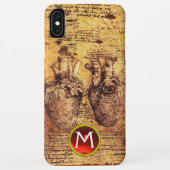 Hart en bloedvaten, perkamentmonogram Case-Mate iPhone case (Achterkant)