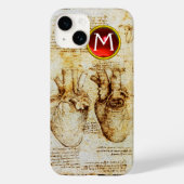 Hart en bloedvaten, perkamentmonogram Case-Mate iPhone case (Achterkant)
