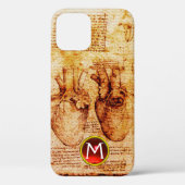 Hart en bloedvaten, perkamentmonogram Case-Mate iPhone case (Achterkant)