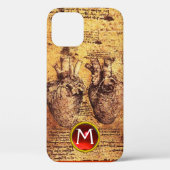 Hart en bloedvaten, perkamentmonogram Case-Mate iPhone case (Achterkant)