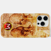 Hart en bloedvaten, perkamentmonogram Case-Mate iPhone case (Achterkant (horizontaal))