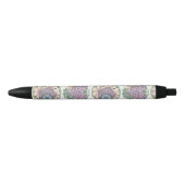 Hart en bloemen doodle art pen. zwarte inkt pen (Voorkant)