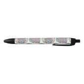 Hart en bloemen doodle art pen. zwarte inkt pen (Bodem)