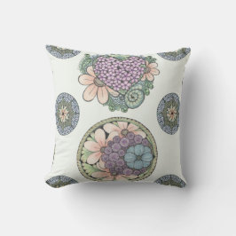 Hart en bloemen doodle kunst kussen