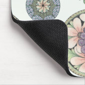 Hart en bloemen doodle kunst muis mat. muismat (Hoek)